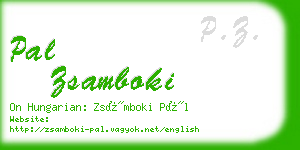 pal zsamboki business card